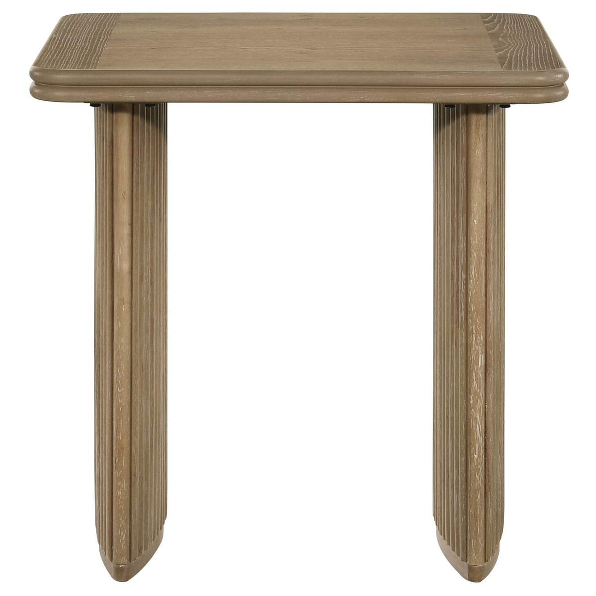 722858-S2 Adina 2-piece Wood Coffee Table Set Distressed Light Brown
