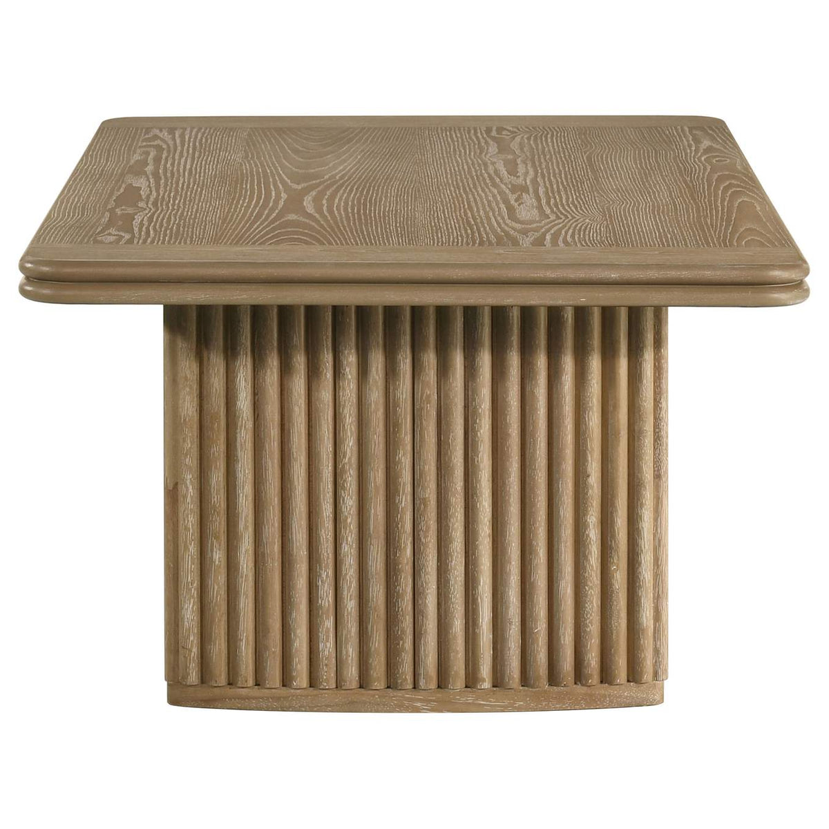 722858-S2 Adina 2-piece Wood Coffee Table Set Distressed Light Brown
