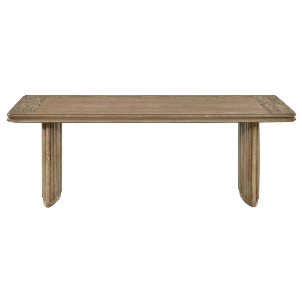 722858-S3 Adina 3-piece Wood Coffee Table Set Distressed Light Brown