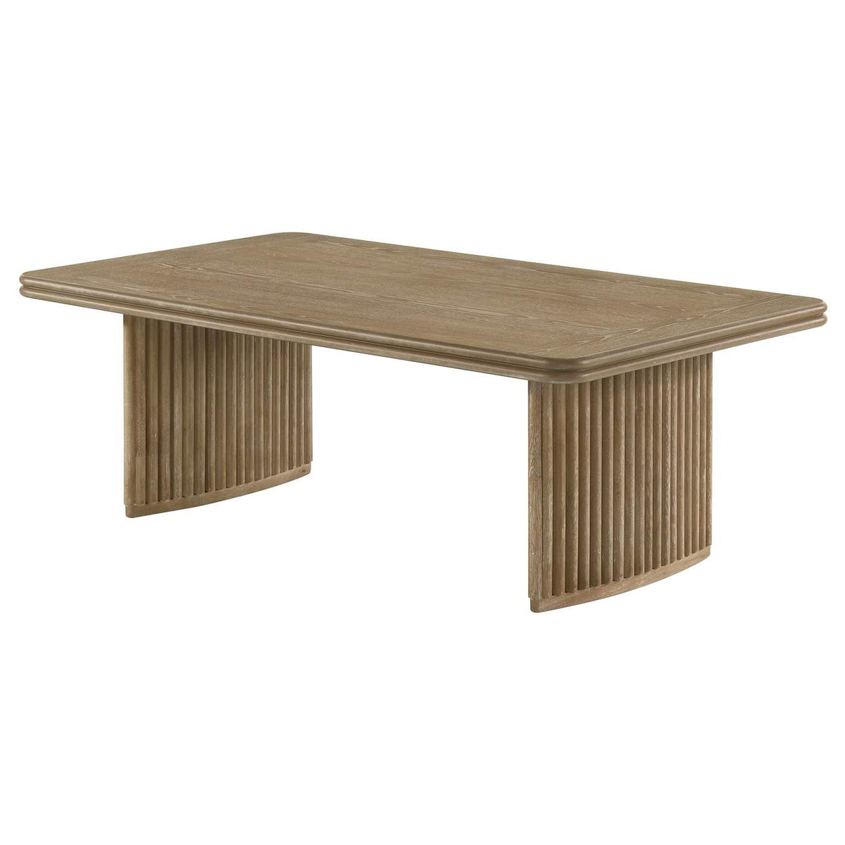 722858 Adina Rectangular Wood Coffee Table Distressed Light Brown
