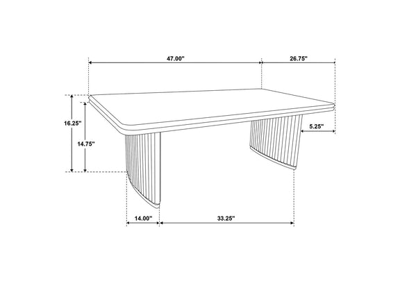 722858 Adina Rectangular Wood Coffee Table Distressed Light Brown