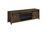 722863 Enfield 71-inch TV Stand Fireplace Media Console Dark Pine