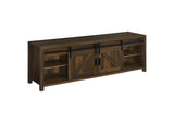 722863 Enfield 71-inch TV Stand Fireplace Media Console Dark Pine