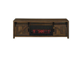 722863 Enfield 71-inch TV Stand Fireplace Media Console Dark Pine