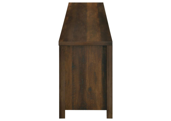 722863 Enfield 71-inch TV Stand Fireplace Media Console Dark Pine