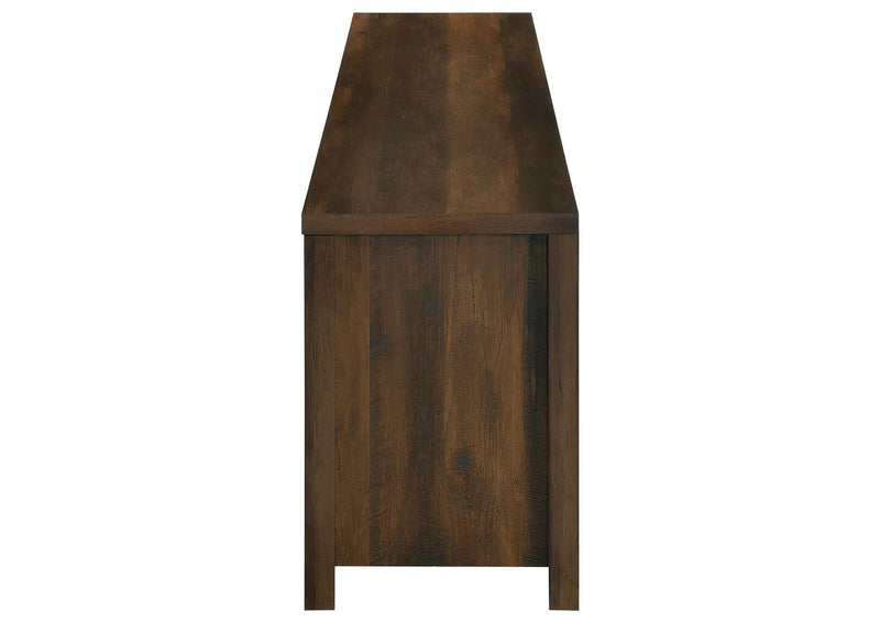 722863 Enfield 71-inch TV Stand Fireplace Media Console Dark Pine