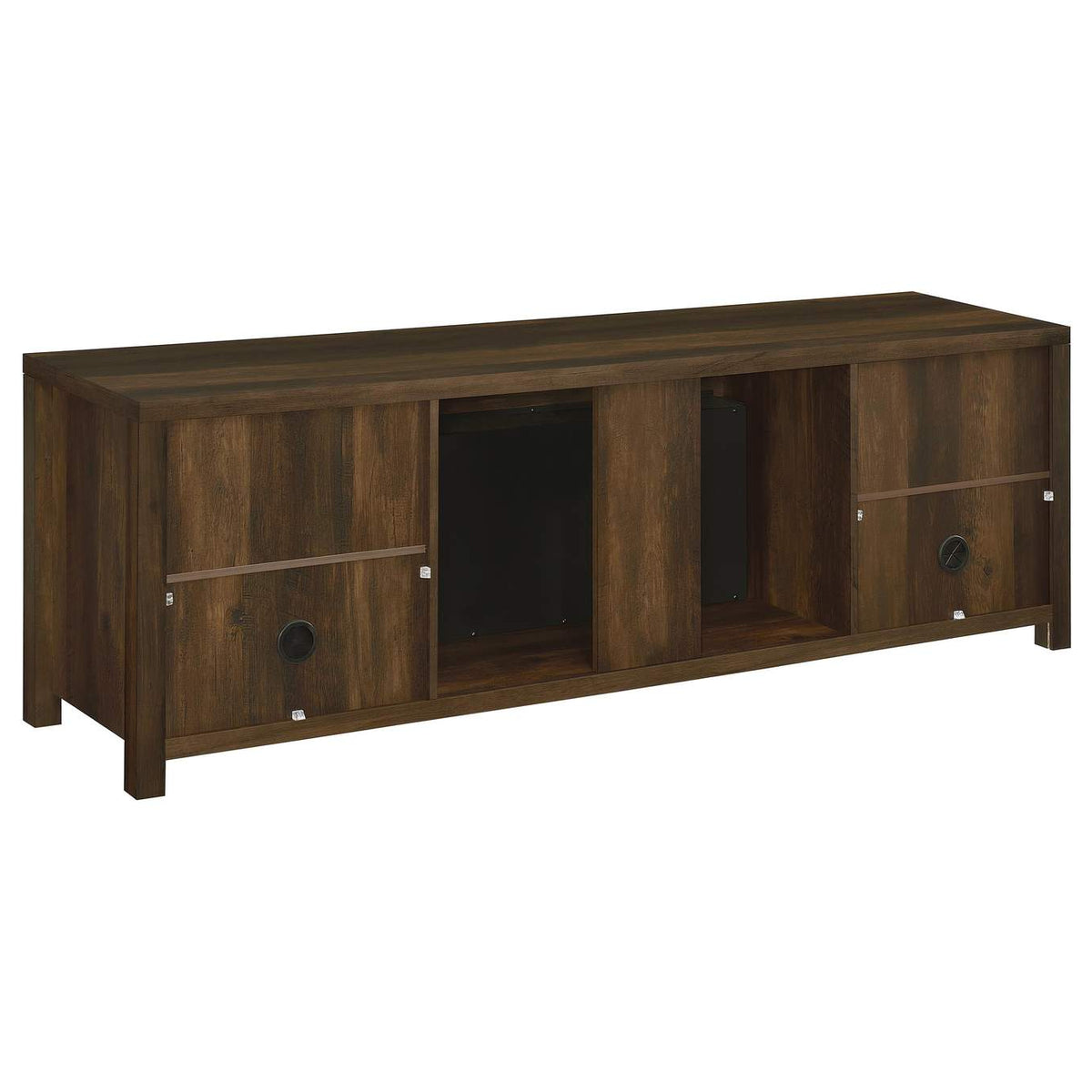 722863 Enfield 71-inch TV Stand Fireplace Media Console Dark Pine