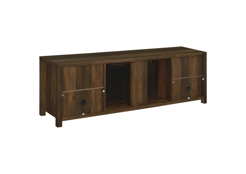 722863 Enfield 71-inch TV Stand Fireplace Media Console Dark Pine