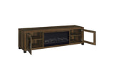 722873 Havering 71-inch TV Stand Fireplace Media Console Dark Pine