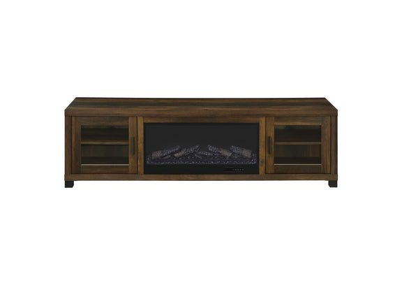 722873 Havering 71-inch TV Stand Fireplace Media Console Dark Pine