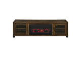 722873 Havering 71-inch TV Stand Fireplace Media Console Dark Pine