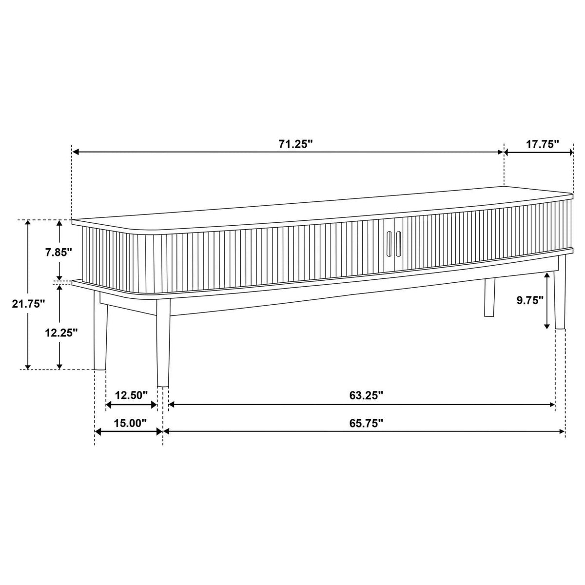 722923 Croyden 71-inch TV Stand Media Console Weathered Natural