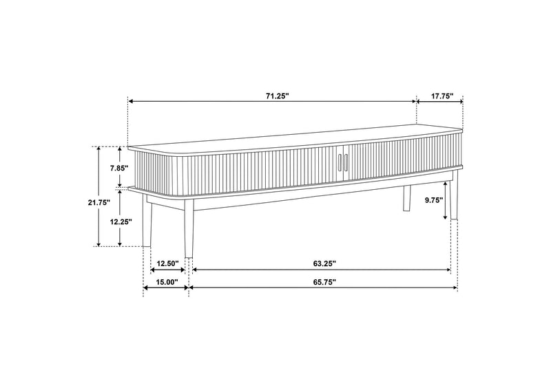 722923 Croyden 71-inch TV Stand Media Console Weathered Natural