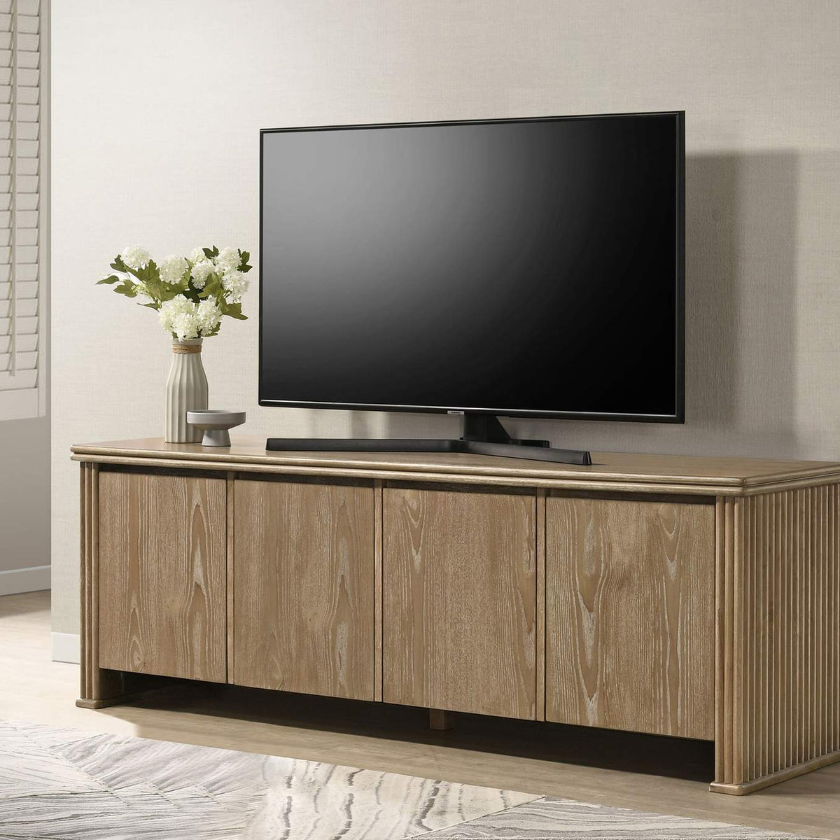 722933 Adina 70-inch TV Stand Media Console Distressed Light Brown