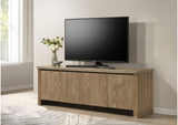 722933 Adina 70-inch TV Stand Media Console Distressed Light Brown