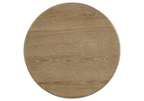 722937 Adina Round Wood Side End Table Distressed Light Brown