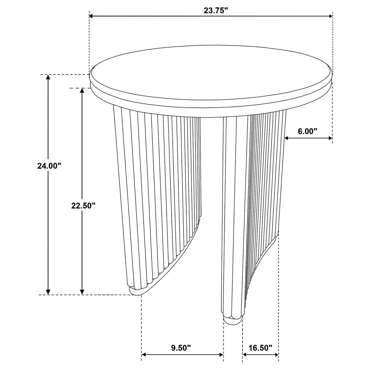 722937 Adina Round Wood Side End Table Distressed Light Brown