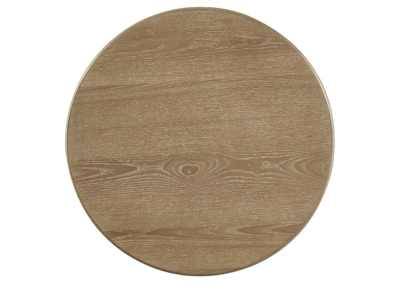 722938-S3 Adina 3-piece Round Coffee Table Set Distressed Light Brown