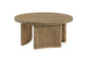 722938 Adina 36-inch Round Wood Coffee Table Distressed Light Brown