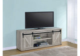723263 Brockton 2-door Engineered Wood 71-inch TV Stand Grey Driftwood