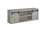 Brockton 2-door Engineered Wood 71-inch TV Stand Grey Driftwood