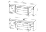 723263 Brockton 2-door Engineered Wood 71-inch TV Stand Grey Driftwood