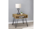 723367 Fanning Engineered Wood Side End Table Golden Oak