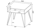 723367 Fanning Engineered Wood Side End Table Golden Oak