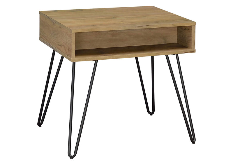 723368-S2 Fanning 2-piece Lift Top Coffee and End Table Set Golden Oak