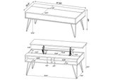 723368 Fanning Engineered Wood Lift Top Coffee Table Golden Oak