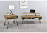 723368 Fanning Engineered Wood Lift Top Coffee Table Golden Oak