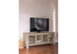 723483 Solano 71-inch 2-door TV Stand Media Console Weathered Mango