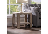 723487 Solano Square Wood Side End Table with Shelf Weathered Mango