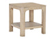 723487 Solano Square Wood Side End Table with Shelf Weathered Mango