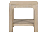 723487 Solano Square Wood Side End Table with Shelf Weathered Mango
