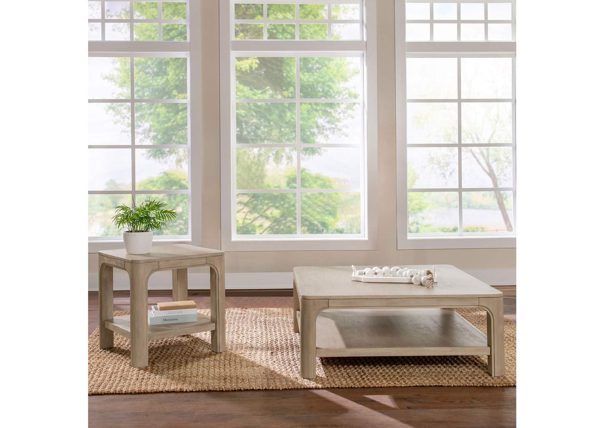 723488-S2 Solano 2-piece Square Coffee Table Set Weathered Mango