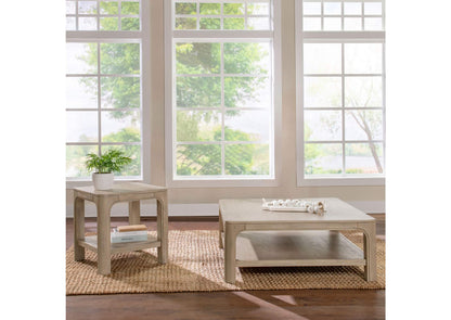 723488-S2 Solano 2-piece Square Coffee Table Set Weathered Mango