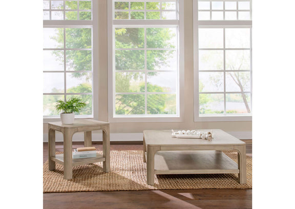723488-S2 Solano 2-piece Square Coffee Table Set Weathered Mango
