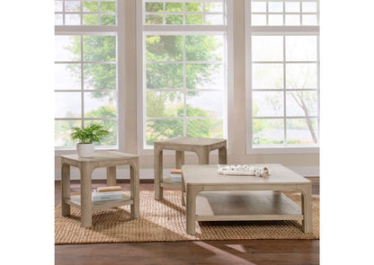 723488-S3 Solano 3-piece Square Coffee Table Set Weathered Mango