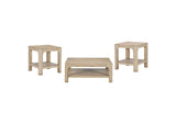 723488-S3 Solano 3-piece Square Coffee Table Set Weathered Mango
