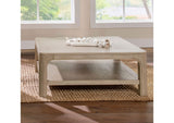 723488 Solano Square Wood Cocktail Coffee Table Weathered Mango