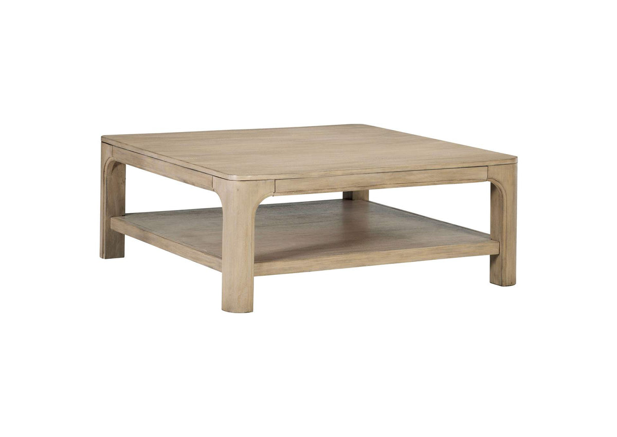 723488 Solano Square Wood Cocktail Coffee Table Weathered Mango