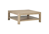 723488 Solano Square Wood Cocktail Coffee Table Weathered Mango