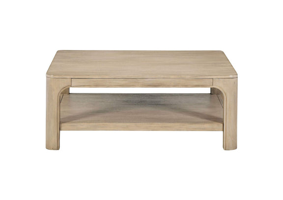723488 Solano Square Wood Cocktail Coffee Table Weathered Mango