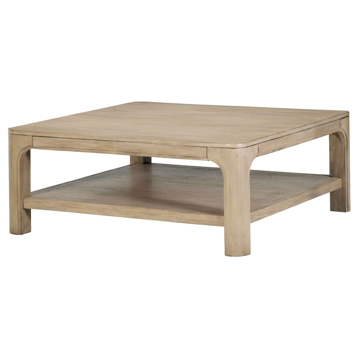 723488 Solano Square Wood Cocktail Coffee Table Weathered Mango