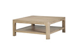 723488 Solano Square Wood Cocktail Coffee Table Weathered Mango