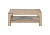 723488 Solano Square Wood Cocktail Coffee Table Weathered Mango