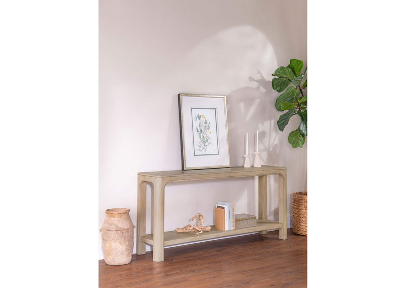 723489 Solano 64-inch Entryway Console Sofa Table Weathered Mango