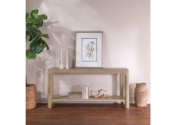 723489 Solano 64-inch Entryway Console Sofa Table Weathered Mango