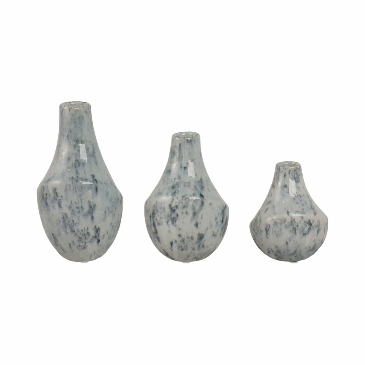 5" / 7" / 9" Klamath Ceramic Vases (Set of 3) - Multi